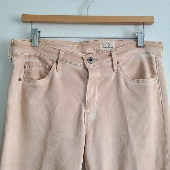 AG Adriano Goldschmied Prima Crop Mid Rise Tan Cigarette Crop Ankle Jean Size 29 - Picture 5 of 12